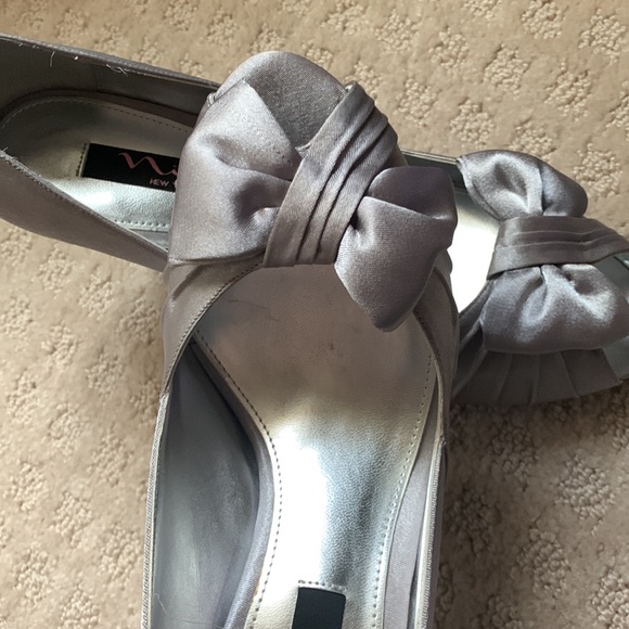 Silver Satin Shoes - Picture 4 of 5